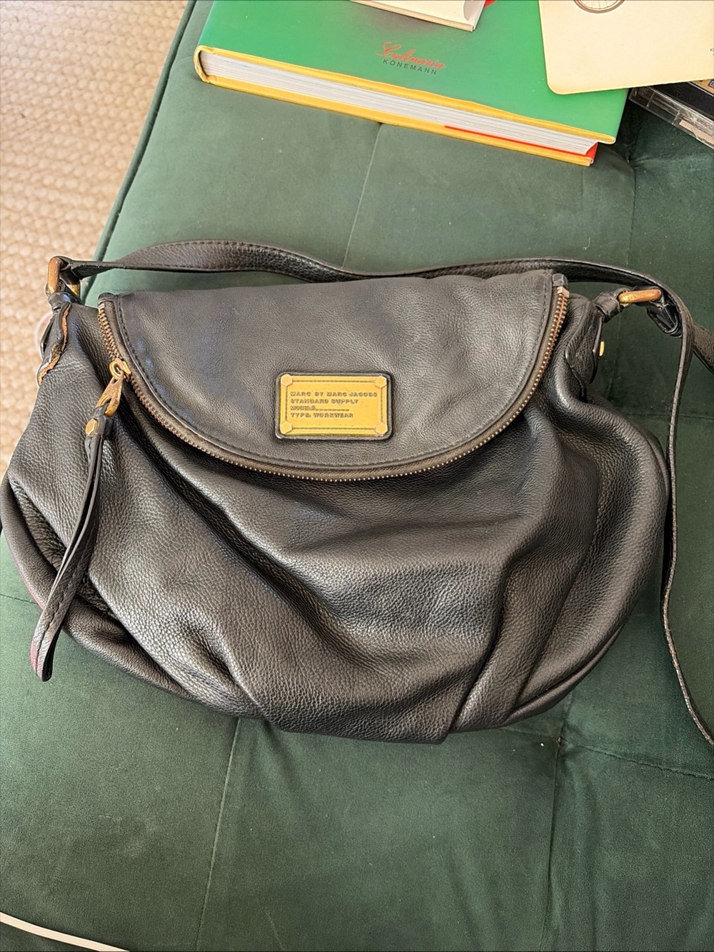 Marc by Marc Jacobs Classic Q Natasha Black Leather Shoulder Bag